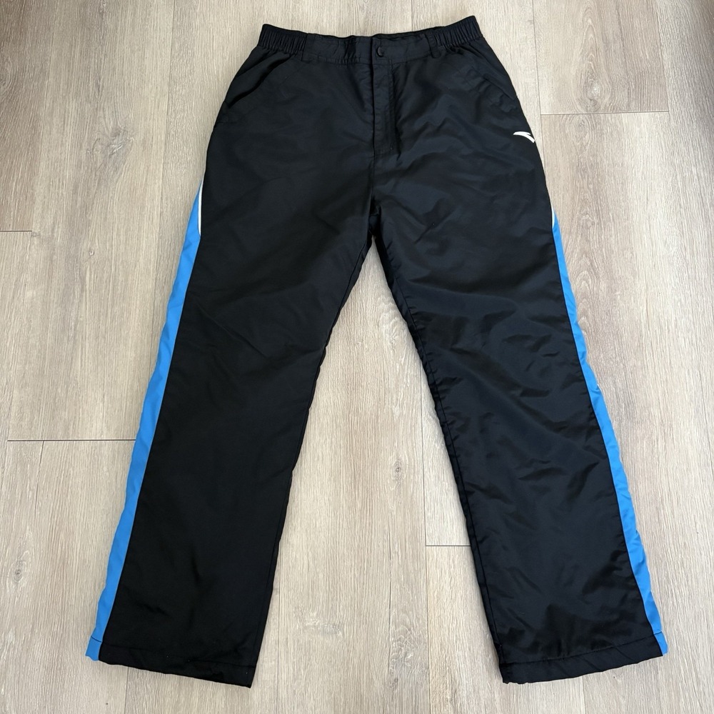 Anta Kids Boys Snowboarding Pants 150 Size 12 XL Black Blue Winter Snow Ski